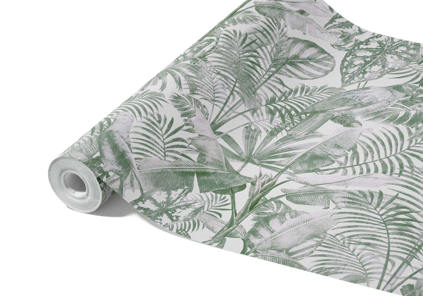 Papier Peint Tropical Noir Et Blanc