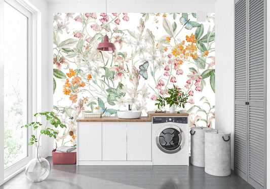 Papier Peint Floral Vintage